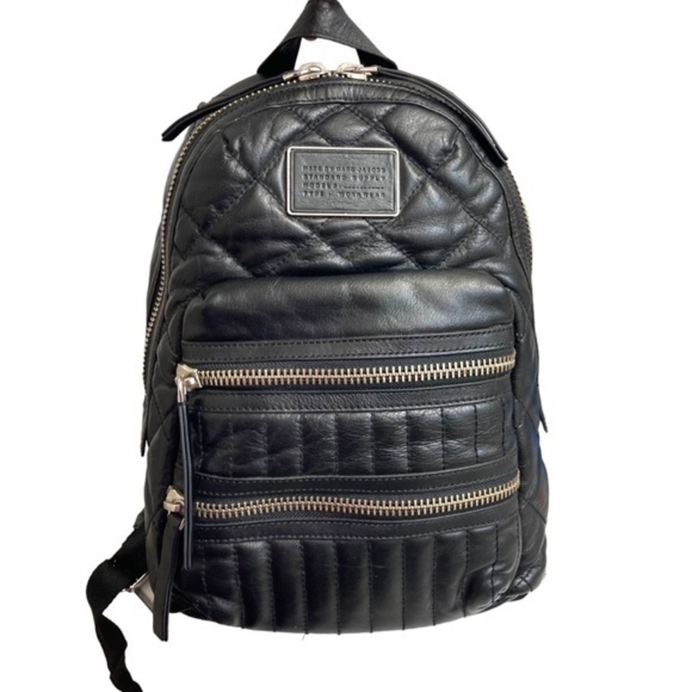 Marc by Marc jacobs domo rider quilted black leather backpack revolve